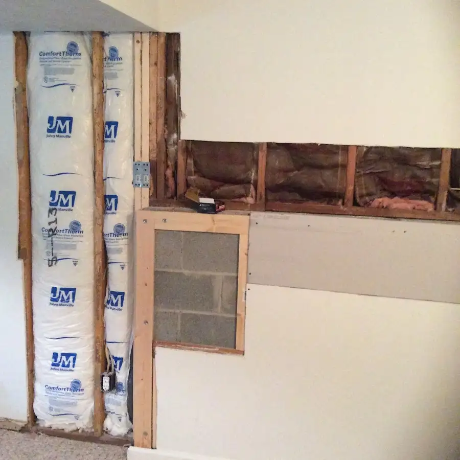 Wall insulation replacement during Basement Flood Cleanup in Fallsburg